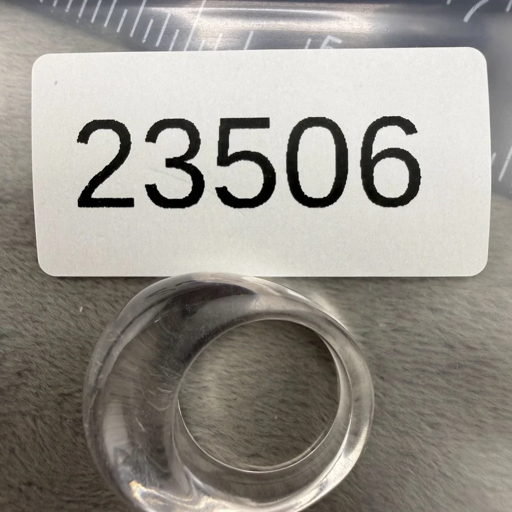 Vintage Estate Ring Clear Acrylic Chunky Dome Size 7